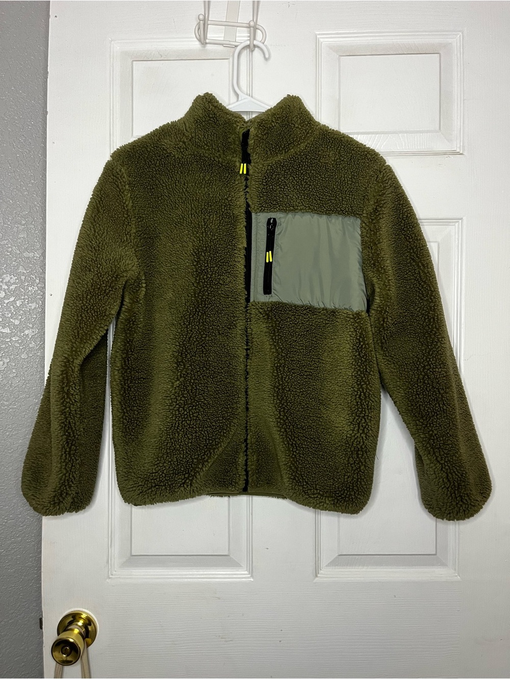 H&M Olive Green Sherpa-Lined Jacket